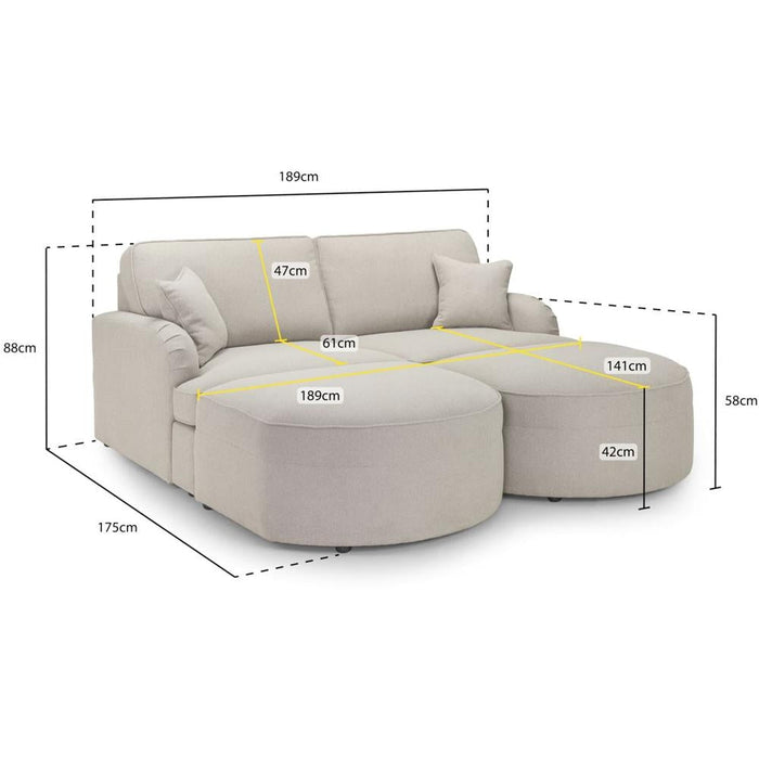 Erin Beige 3 Seater Sofabed