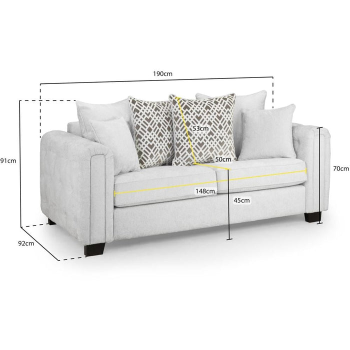 Grazia Light 3 Seater Sofa
