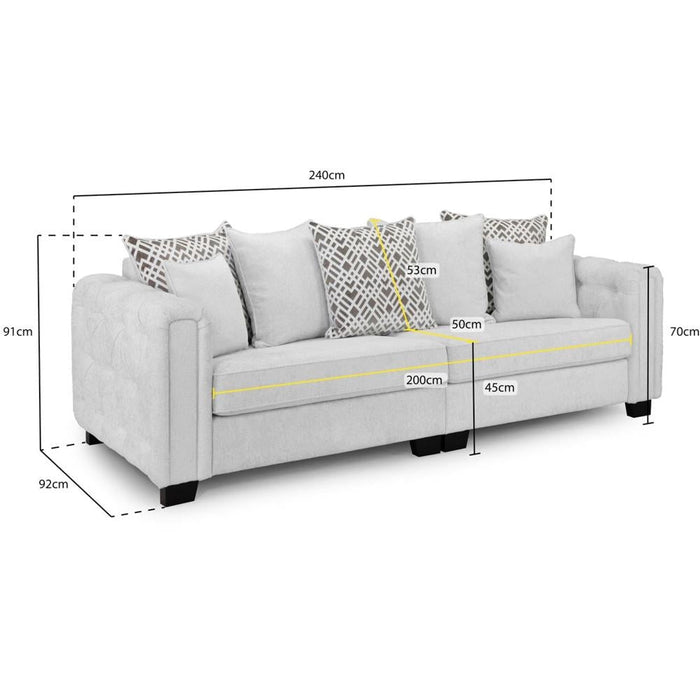 Grazia Light 4 Seater Sofa
