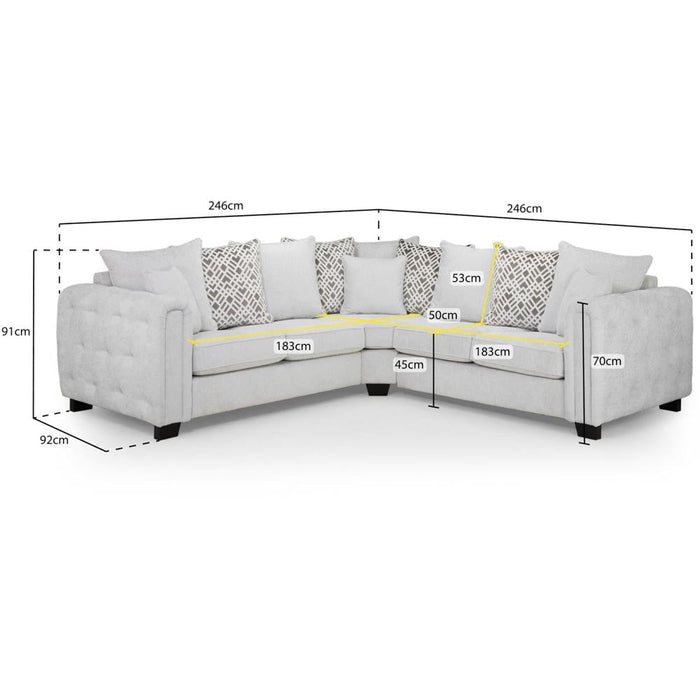 Grazia Light Large Corner Sofa