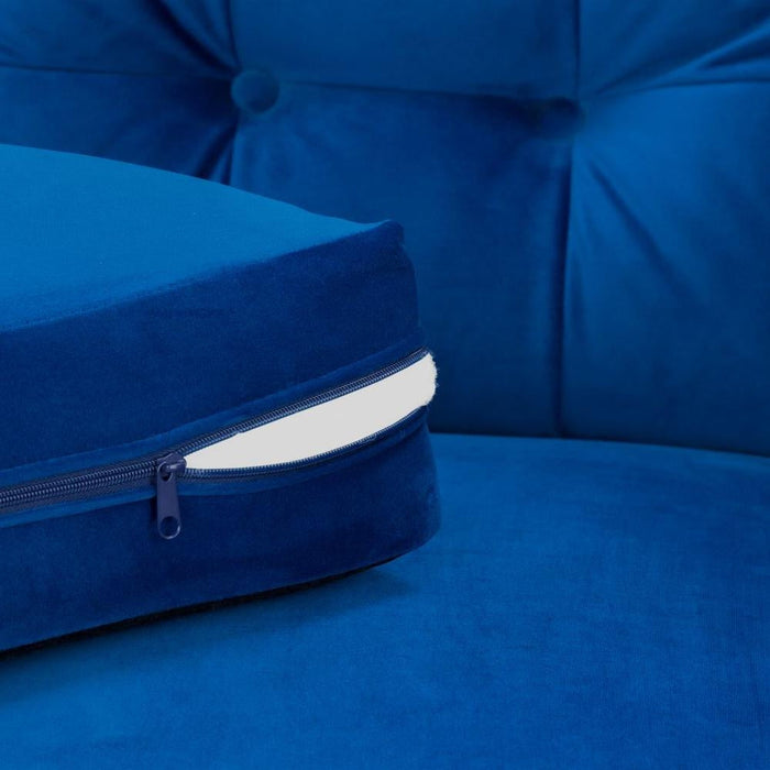 Halston Plush Blue 2 Seater Sofa