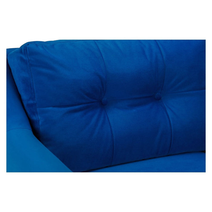 Halston Plush Blue 3 Seater Sofa
