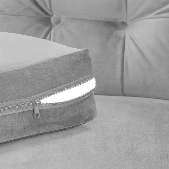 Halston Plush Grey 3 Seater Sofa