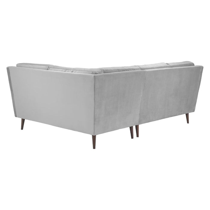 Halston Plush Grey Right Hand Facing Corner Sofa