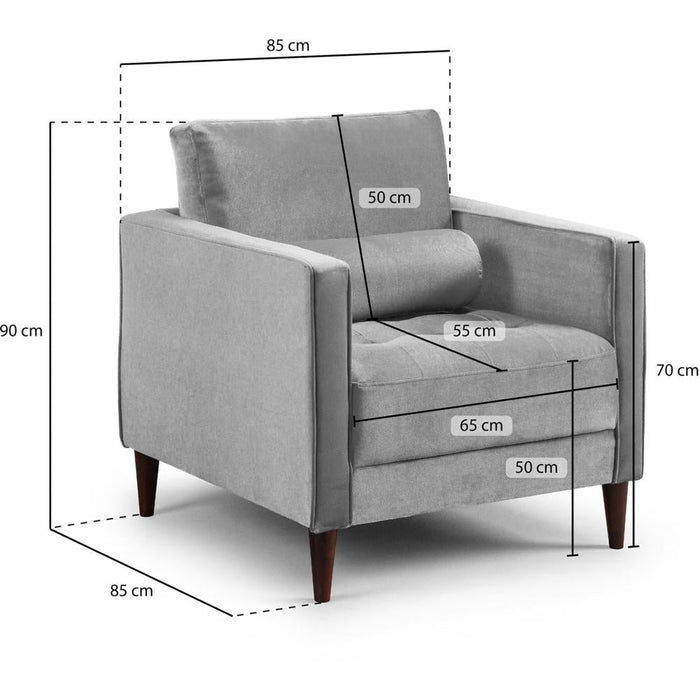 Harper Plush Blue Armchair