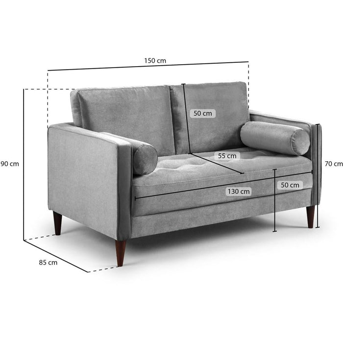 Harper Plush Green 2 Seater Sofa