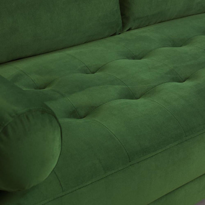 Harper Plush Green 3 Seater Sofa