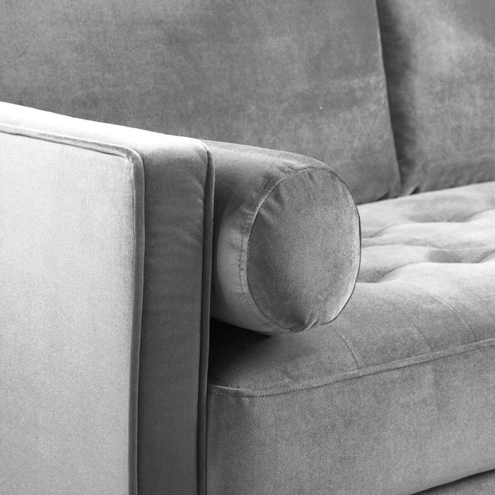 Harper Plush Grey 3 Seater Sofa