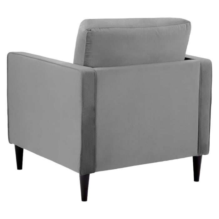 Harper Plush Grey Armchair