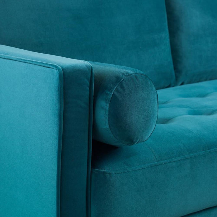 Harper Plush Teal 4 Seater Sofa
