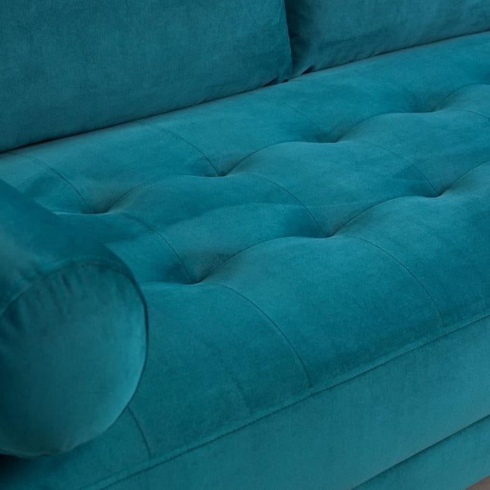 Harper Plush Teal 4 Seater Sofa