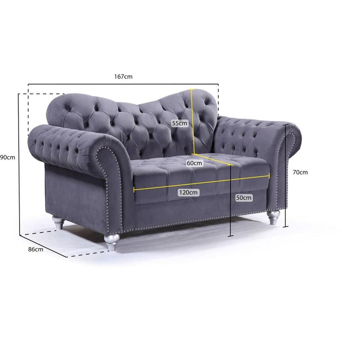 Jubilee Grey 2 Seater Sofa