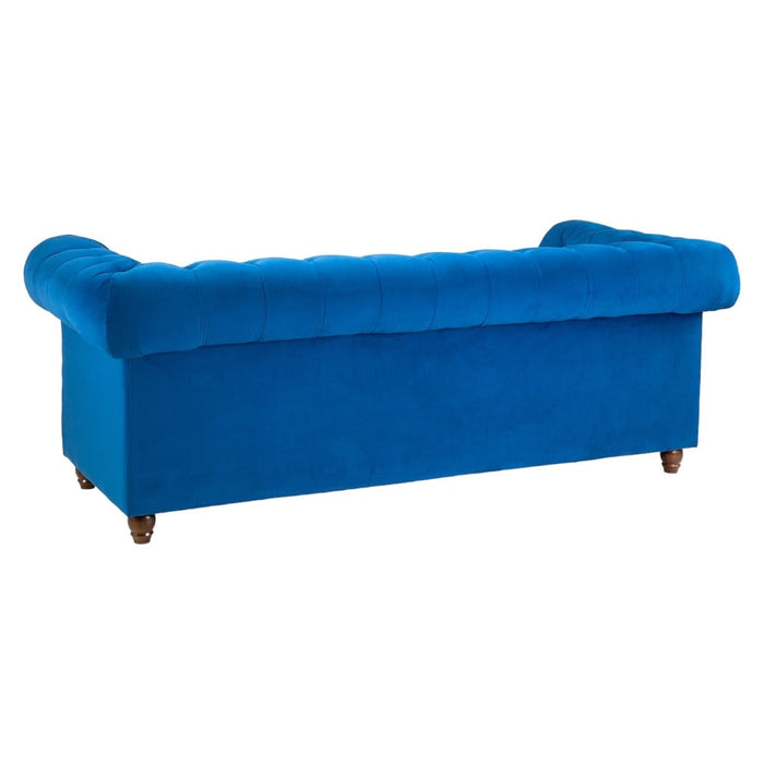 Kensington Flush Blue 3 Seater Sofa