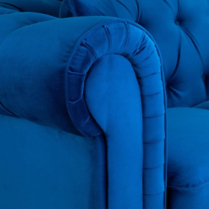 Kensington Flush Blue Large Corner Sofa