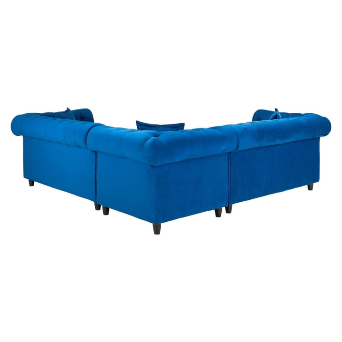 Kensington Flush Blue Large Corner Sofa