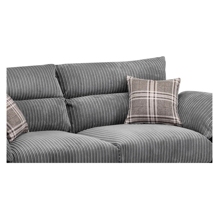 Logan Black Grey 3+2 Seater Sofa