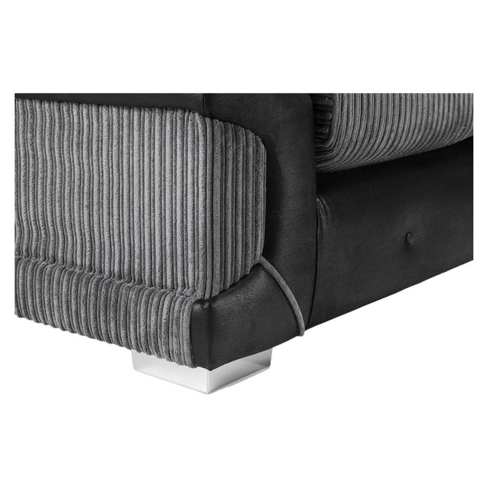 Logan Black Grey 3+2 Seater Sofa