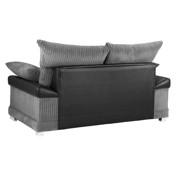 Logan Black and Grey 2 Seater Sofa