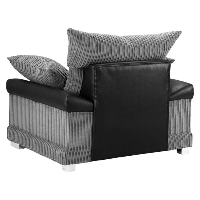 Logan Black and Grey Armchair