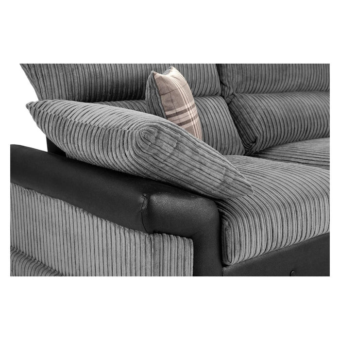 Logan Black and Grey Swivel Chair Sofa