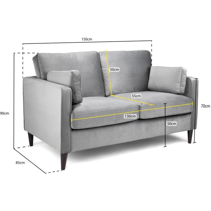 Munich Plush Grey 2 Seater Sofa