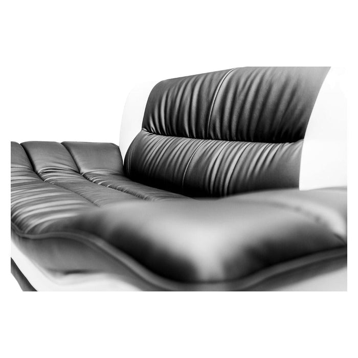 Napoli White and Black 2 Seater Sofa