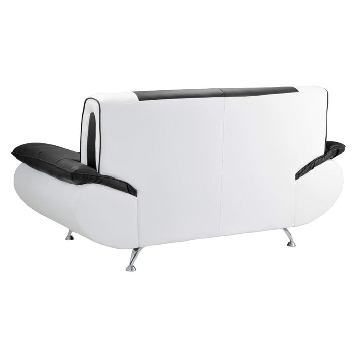 Napoli White and Black 2 Seater Sofa