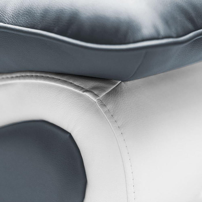 Napoli White and Grey 3 Seater Sofa