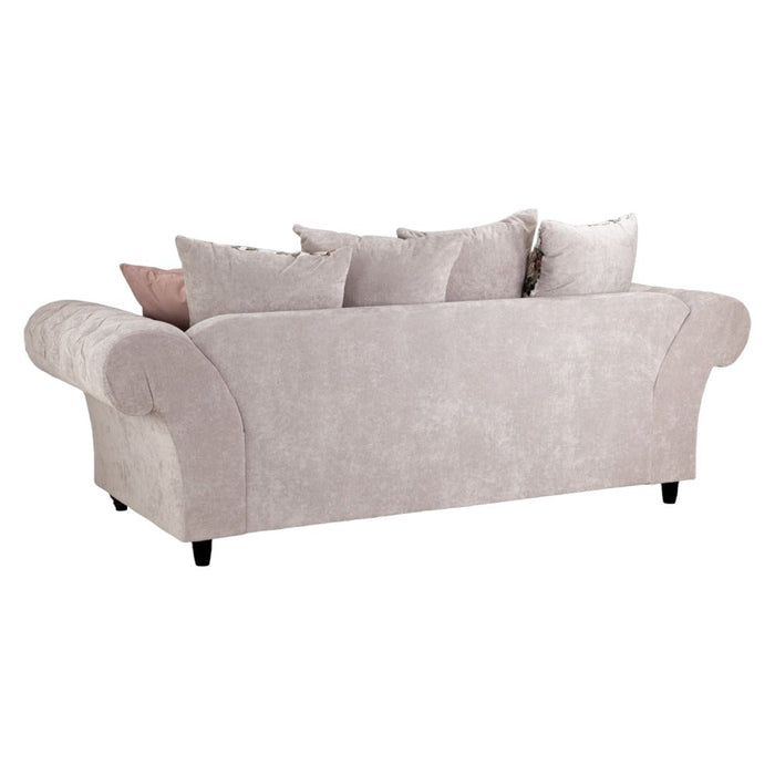 Roma Chesterfield Beige 3 Seater Sofa