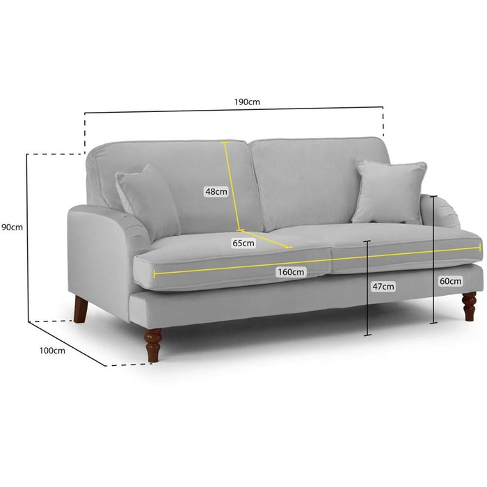 Rupert Beige 3 Seater Sofa