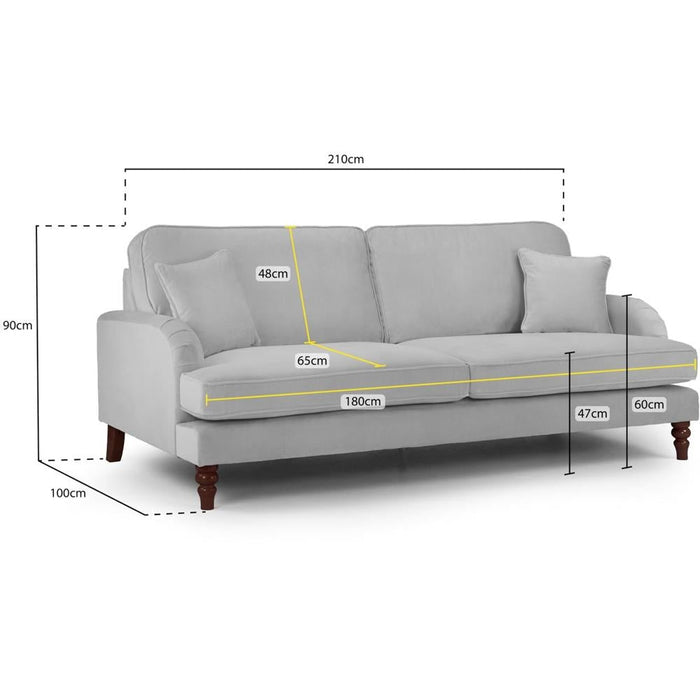 Rupert Beige 4 Seater Sofa