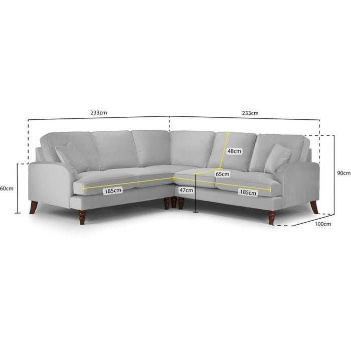 Rupert Beige Large Corner Sofa