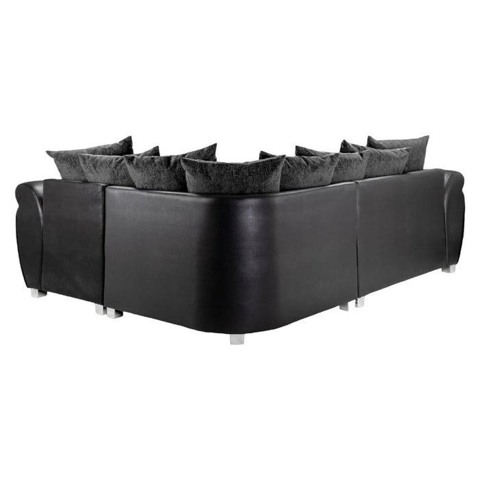 Shannon Black and Grey Right Hand Facing Corner Sofa