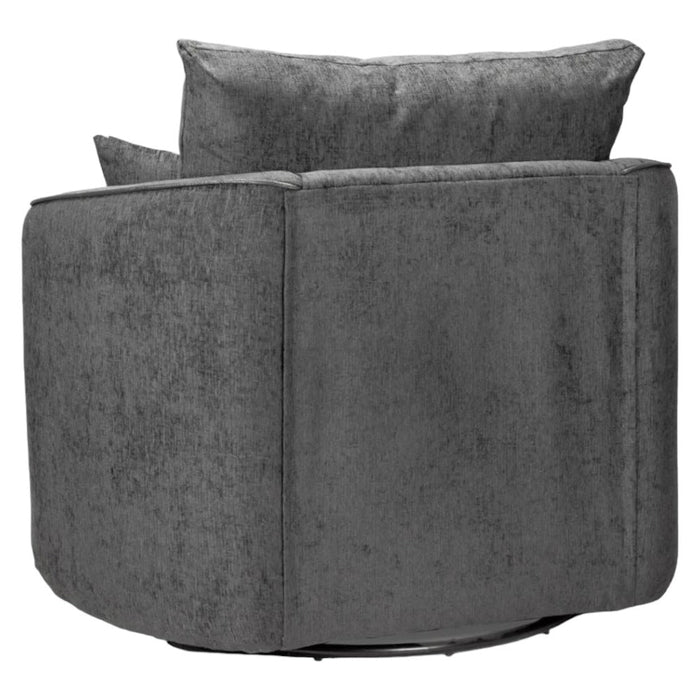 Shannon Black and Grey Swivel Chair Sofa