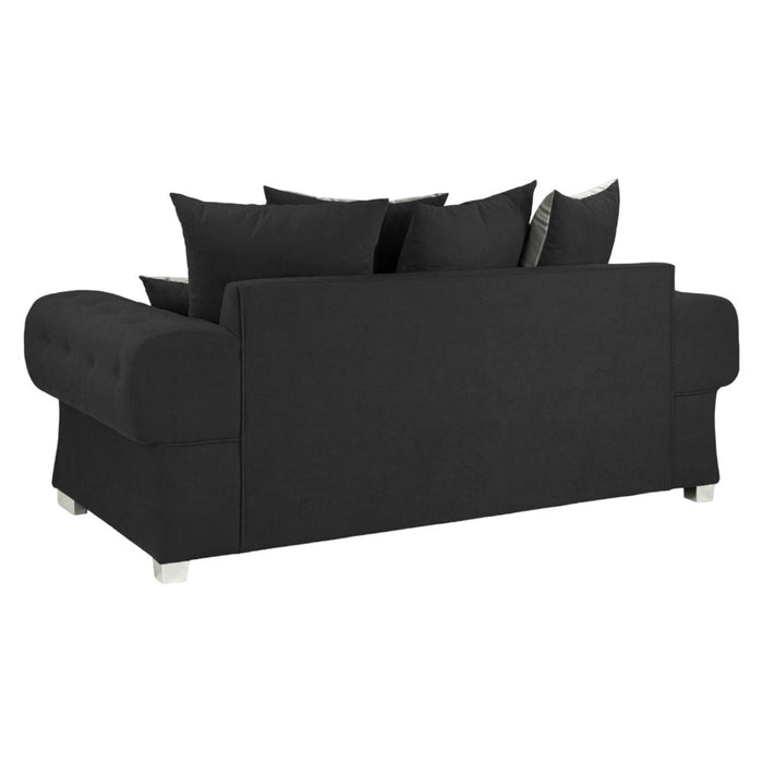 Verona Scatterback Black 3 Seater Sofa