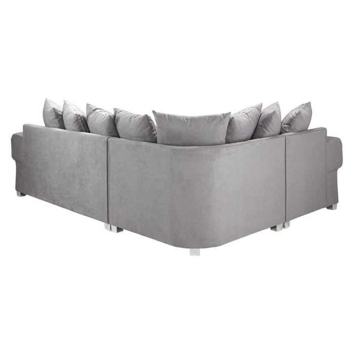 Verona Scatterback Grey Left Hand Facing Corner Sofa