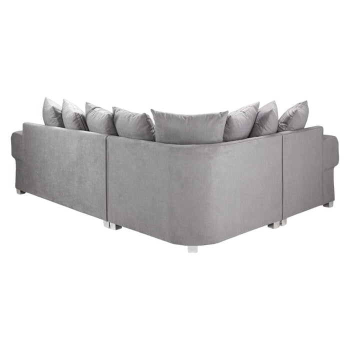 Verona Scatterback Grey Left Hand Facing Corner Sofabed