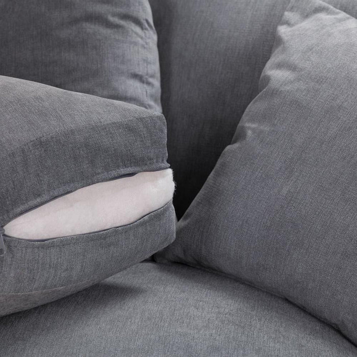 Windsor Fullback Grey Large Corner Sofa