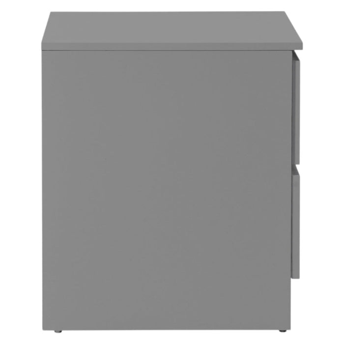 Oslo Grey 2 Drawer Bedside Cabinet