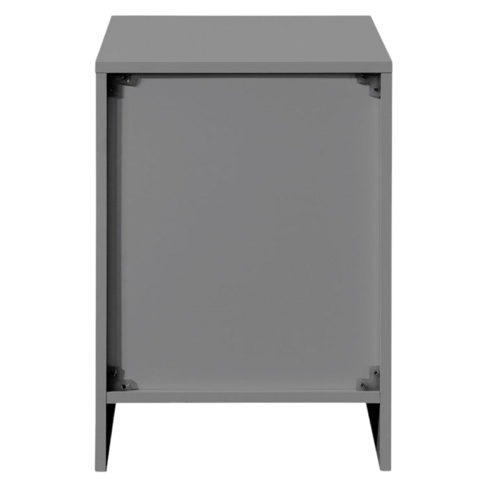 Oslo Grey 2 Drawer Bedside Cabinet