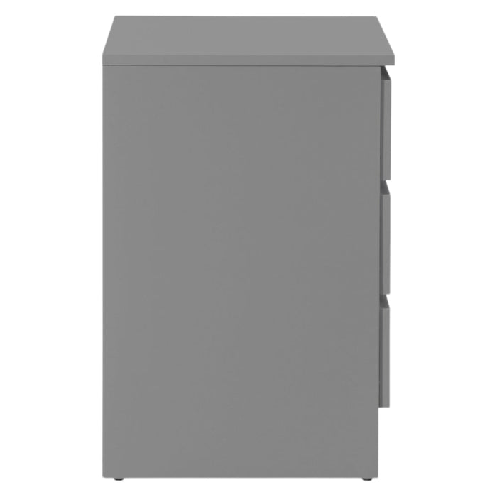 Oslo Grey 3 Drawer Bedside Cabinet