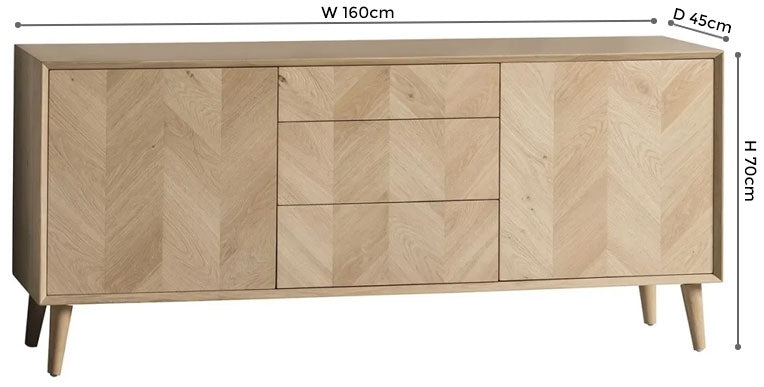 Milano 2Dr/3Drwr Sideboard