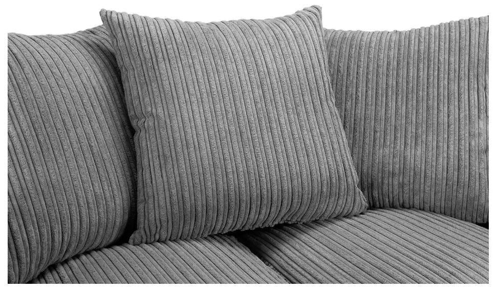 Harley Jumbo Grey 3 Seater Sofa