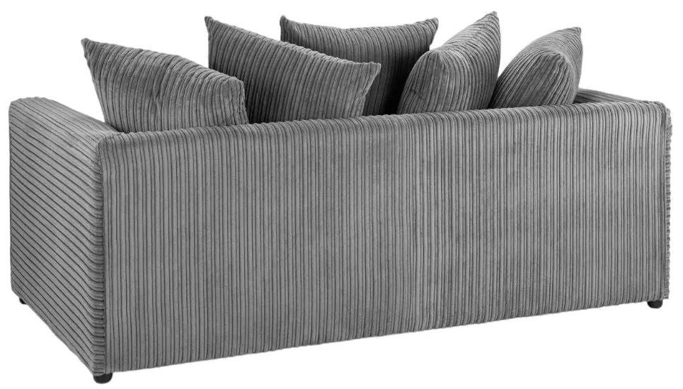 Harley Jumbo Grey 3 Seater Sofa