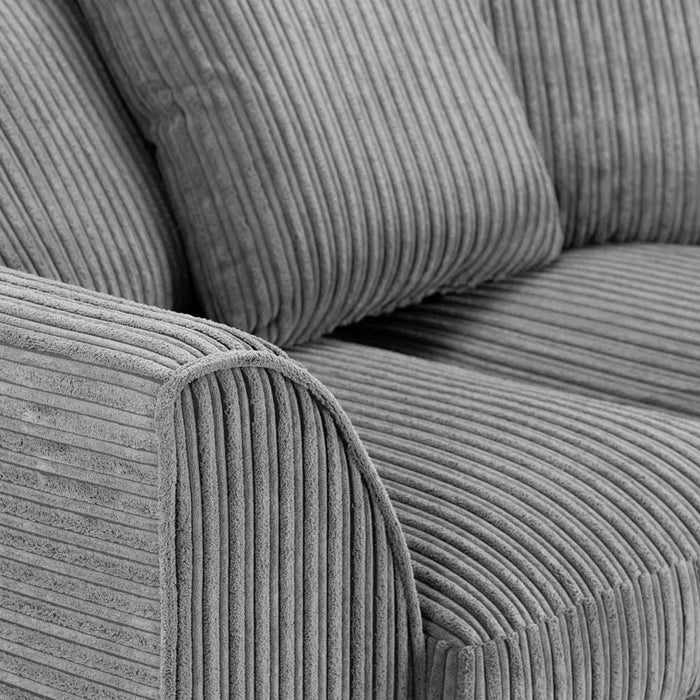 Harley Jumbo Grey 3+2 Seater Sofa