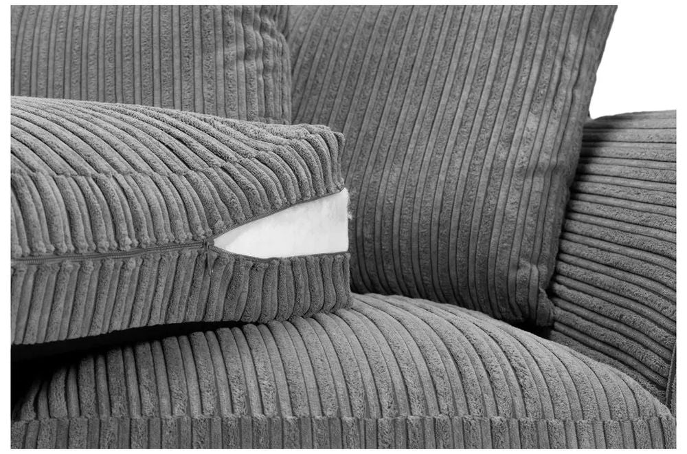 Harley Jumbo Grey 3+2 Seater Sofa