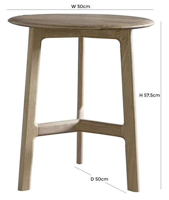 Madrid Oak Round Side Table