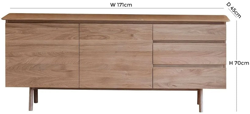 Madrid 2 Door 3 Drawer Sideboard