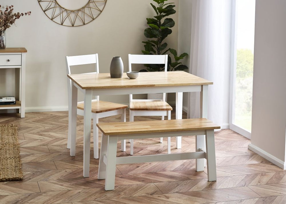 Linwood White Painted Dining Bench