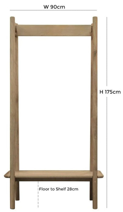 Kingham Natural Oak Open Wardrobe